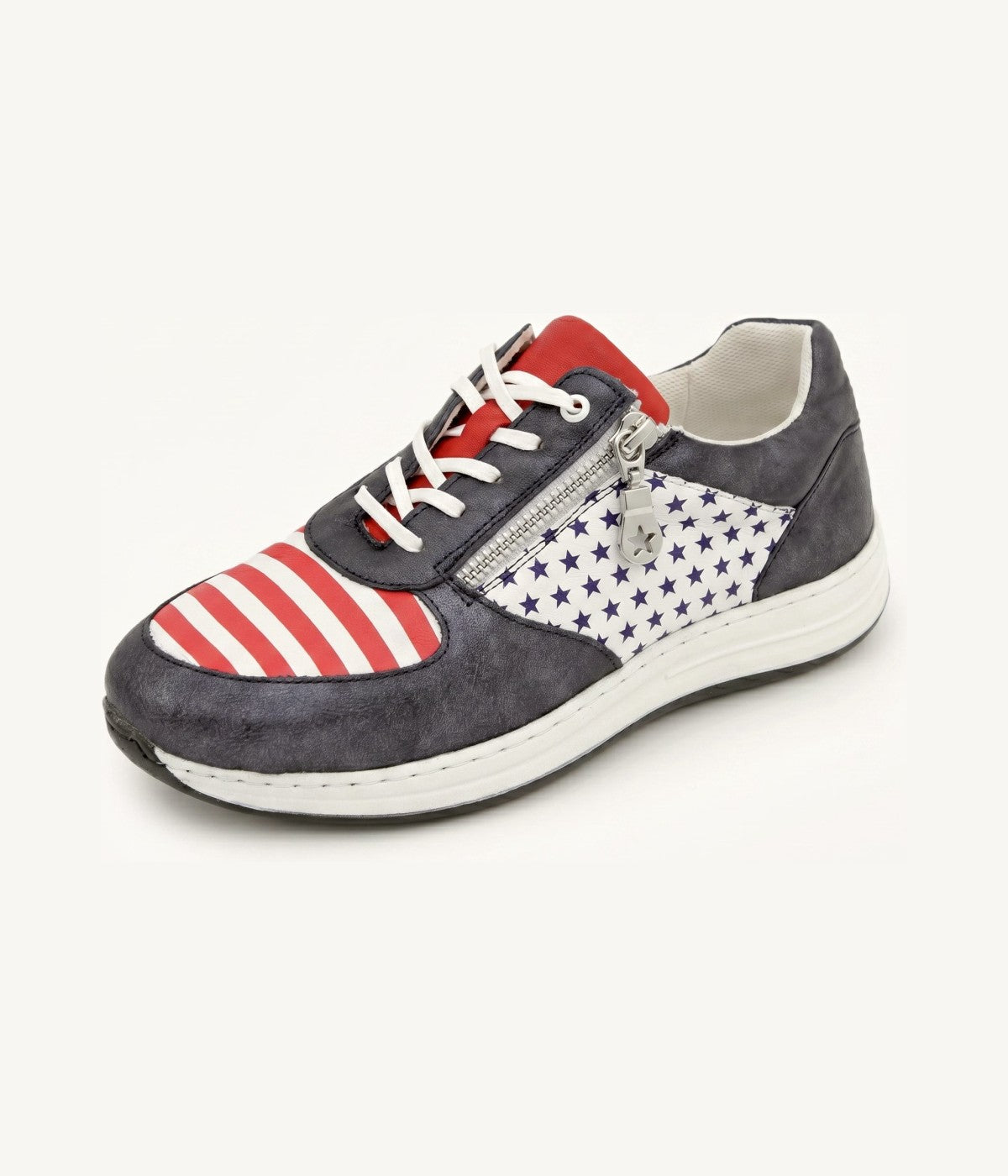Sneaker femme USA EliSola — couleurs bleu blanc rouge