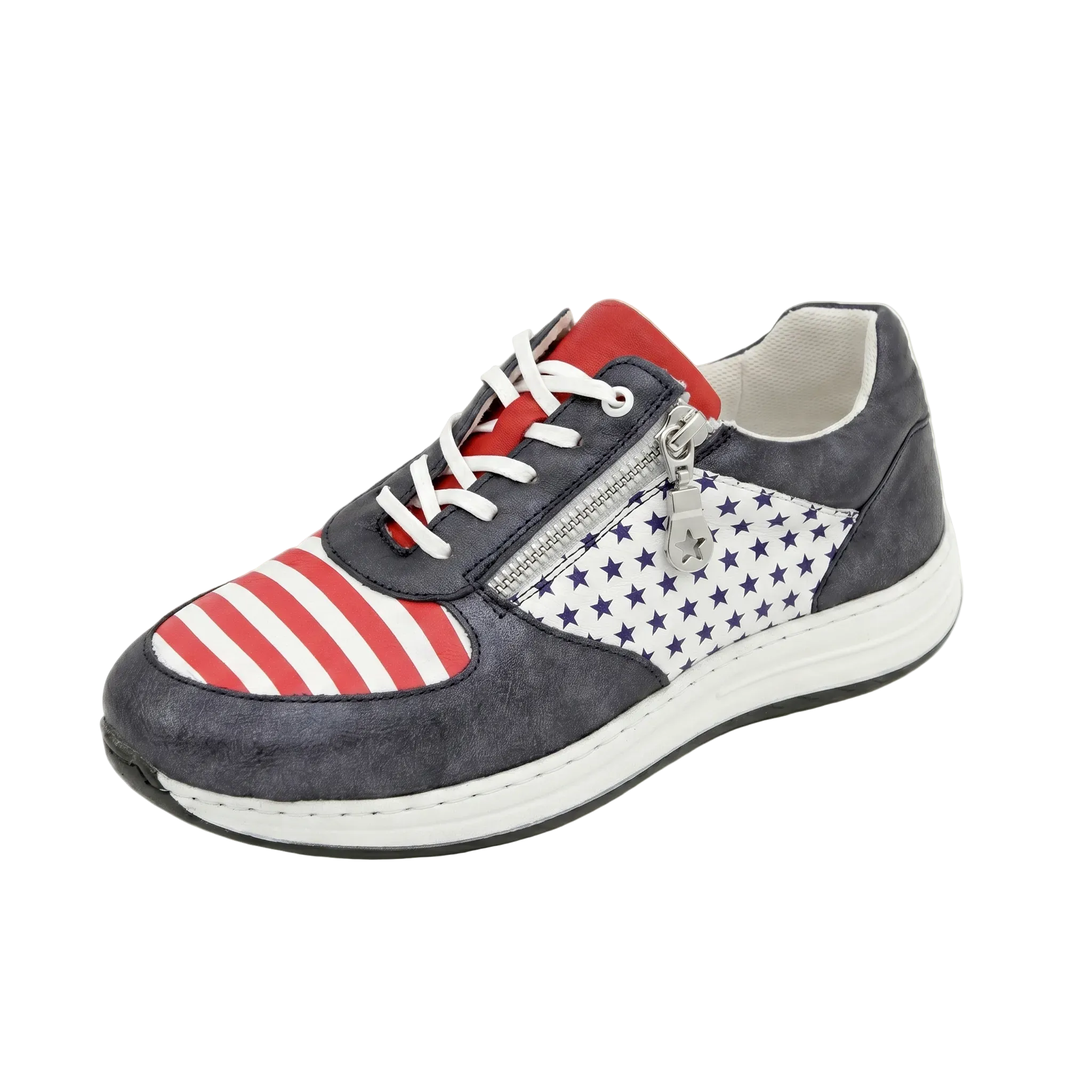 Sneaker femme USA EliSola — zip argenté signature