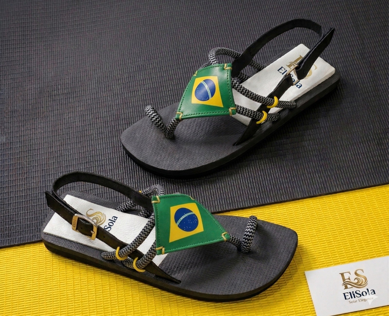 Sandale EliSola aux couleurs du Brésil — modèle país tropical